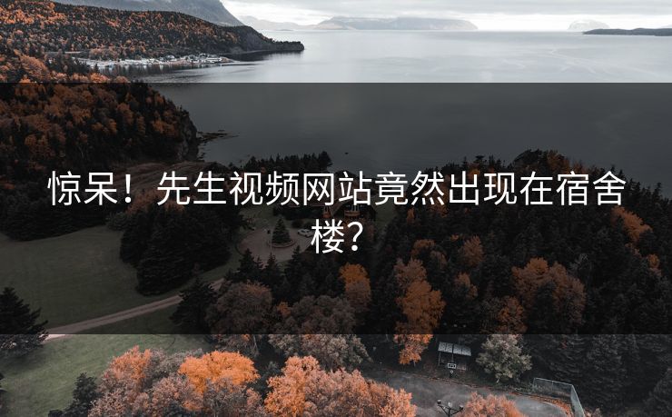 惊呆！先生视频网站竟然出现在宿舍楼？