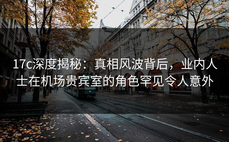 17c深度揭秘：真相风波背后，业内人士在机场贵宾室的角色罕见令人意外